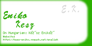 eniko kesz business card